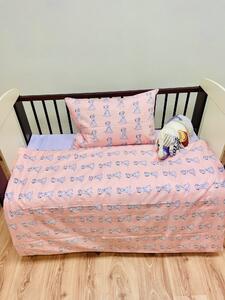 Obliečky bavlnené detské Psík ružový TiaHome - Detský set 130x90cm + 65x45cm