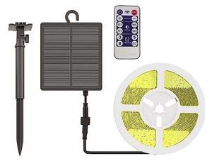 LED Stmievateľný solárny pásik LED/1,2W/3,7V 3000K IP67 5m