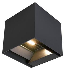 LED Solárne nástenné svietidlo so senzorom LED/3W/3,7V IP65 4000K čierna