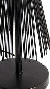 Vidiecka stolová lampa čierna - Metla