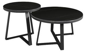 KONFERENČNÝ STOLÍK, čierna, kameň, 69/69/40 cm MID.YOU - Stolíky do obývačky, Online Only