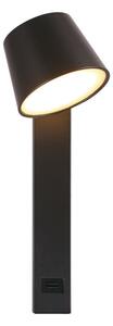LED Nástenné bodové svietidlo s USB portom LED/8W/230V 3000K