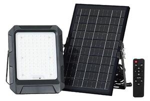 LED solárny reflektor 10W/3,7V IP65 4000K čierny + DO