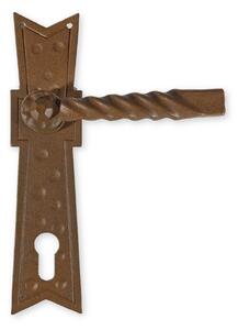 GALBUSERA Kovaná kľučka model 526 - spätná pružina, PZ, 92 mm, červeno-hnedá corten