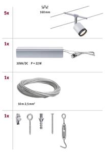 Paulmann 3981 - Sada 5xLED/4W Kompletný lanový systém TUBE 230V