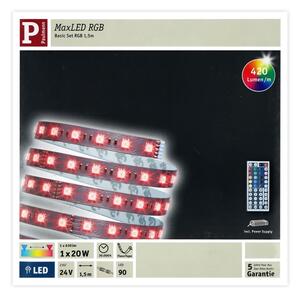 Paulmann 70587 - LED RGB/20W stmievateľný pás MAXLED 1,5 m 230 V + diaľkový ovládač