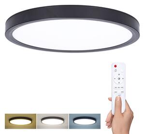 SOLIGHT LED osvetlenie s diaľkovým ovládačom Estela Black 36W, 2700lm, 30cm, CCT
