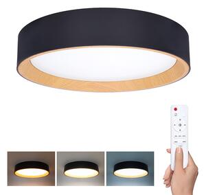 SOLIGHT LED osvetlenie s diaľkovým ovládaním Larios Black 48W 3360lm 39cm CCT