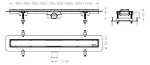 Kessel Linearis Compact sprchový odtok 105 cm oceľová 45600.66M