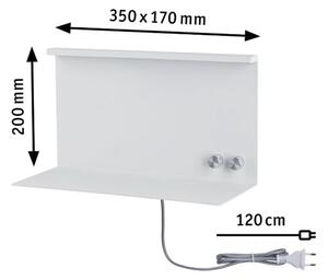 Paulmann 78919 - LED/4,5W Stmievateľné svietidlo s poličkou a USB + LED/1,6W 230V