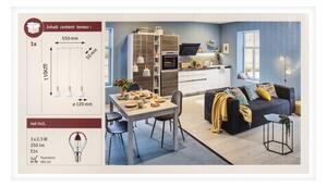 Paulmann 79657 - 3xE14/20W Luster na lanku NEORDIC HALDAR 230V