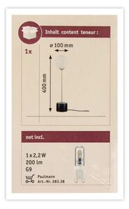 Paulmann 79662 - 1xG9/10W Stolná lampa NEORDIC MOA 230V