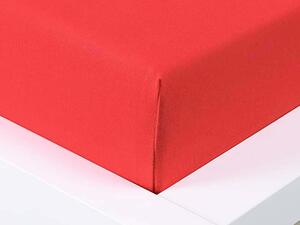 XPOSE® Detská jersey plachta Exclusive - červená 80x160 cm