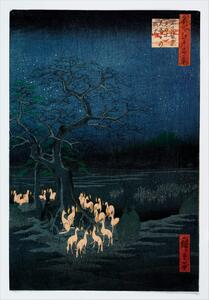 Plagát, Obraz - Hiroshige - New Years Eve Foxfire, Hiroshige Utagawa