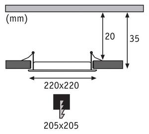 Paulmann 92066 - LED/18W IP44 Kúpeľňové podhľadové svietidlo 230V