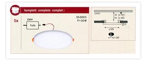 Paulmann 92392 - LED/17,5W IP44 Kúpeľňové podhľadové svietidlo VARIFIT 230V