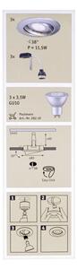 Paulmann 92516 - SADA 3x LED GU10/3,5W kúpeľňové podhľadové svietidlo 230V