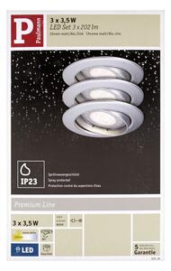Paulmann 92516 - SADA 3x LED GU10/3,5W kúpeľňové podhľadové svietidlo 230V