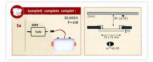 Paulmann 92393 - LED/4,5W IP44 Kúpeľňové podhľadové svietidlo VARIFIT 230V