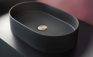 Deante Silia umývadlo 55x35 cm oválny pultové umývadlo čierna CQSNU6S