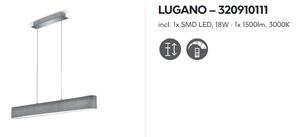 Závesné svietidlo LUGANO Grey LED18W, 3000K, L100cm