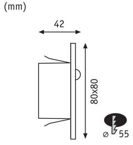 Paulmann  93135 - LED/1,2W Schodiskové svietidlo so senzorom EDGE 230V čierna