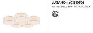 Stropné svietidlo LUGANO White LED58W, 3000K, 86x96cm