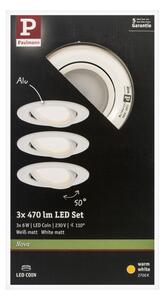 Paulmann 93449 - SADA 3xLED/6,5W IP23 Kúpeľňové podhľadové svietidlo NOVA 230V