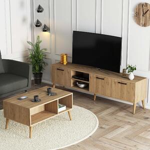 Kalune Design Súprava nábytku do obývacej izby Sety dub prírodný