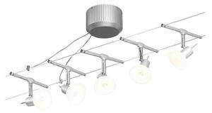 Paulmann 94136 - SADA 5xGU5,3/10W Kompletný lankový systém SHEELA 230V chróm