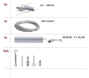 Paulmann 94108 - SADA 5xLED/4,3W Bodové svietidlo MAC 230V matný chróm