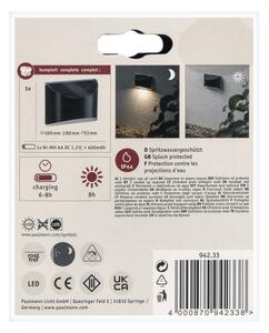 Paulmann 94233 - LED/0,05W IP44 Solárne nástenné svietidlo ELLIOT 1,2V