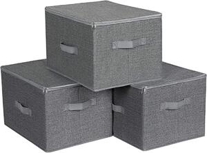 SONGMICS Sada úložných boxů Tripas šedá
