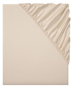 Livarno home Napínacia plachta z bavlneného saténu, 180 – 200 x 200 cm (béžová) (100372815)