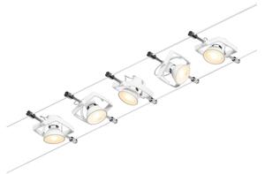 Paulmann 94432 - Súprava 5xGU5,3/10W Kompletný lanový systém MAC 230V biela