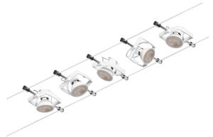 Paulmann 94432 - Súprava 5xGU5,3/10W Kompletný lanový systém MAC 230V biela