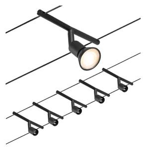 Paulmann 94446 - Súprava 5xGU5,3/10W Kompletný lanový systém SALT 230V čierny
