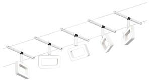 Paulmann 94483 - SADA 5xLED/4,8W Kompletný lanový systém FRAME 230V biela