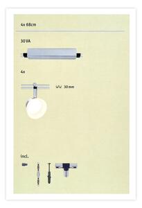 Paulmann 95194 - 4xLED/4W Bodové svietidlo ICE 230V