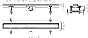 Kessel Linearis Compact sprchový odtok 75 cm oceľová 45600.63M