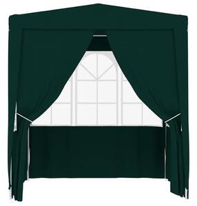 Profesionálny párty stan+bočné steny 2,5x2,5 m, zelený 90 g/m²