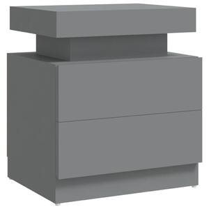 Nočný stolík sivý 45x35x52 cm drevotrieska