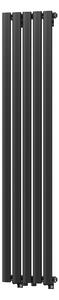 Gamma Verto, vykurovacie teleso 296x1400 mm, 505 W, čierna matná, GMA-VER-140296-BK