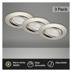 Brilo - SADA 3x LED Stm. kúpeľňové podhľadové svietidlo LED/5W/230V IP23