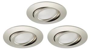 Brilo - SADA 3x LED Stm. kúpeľňové podhľadové svietidlo LED/5W/230V IP23