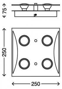 Briloner 3572-048 - LED Stropné svietidlo FLASH 4xGU10/3W/230V