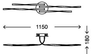 Briloner 3340-042 - LED Stmievateľné stropné svietidlo TWIN 4xLED/7,5W/230V