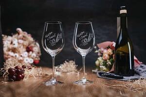 Svadobné poháre na víno Prstene obilia, 2 ks