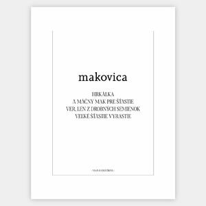 Plagát Makovica + text