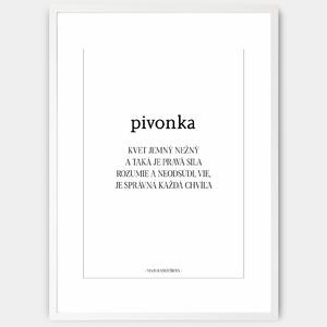 Plagát Pivonka + text